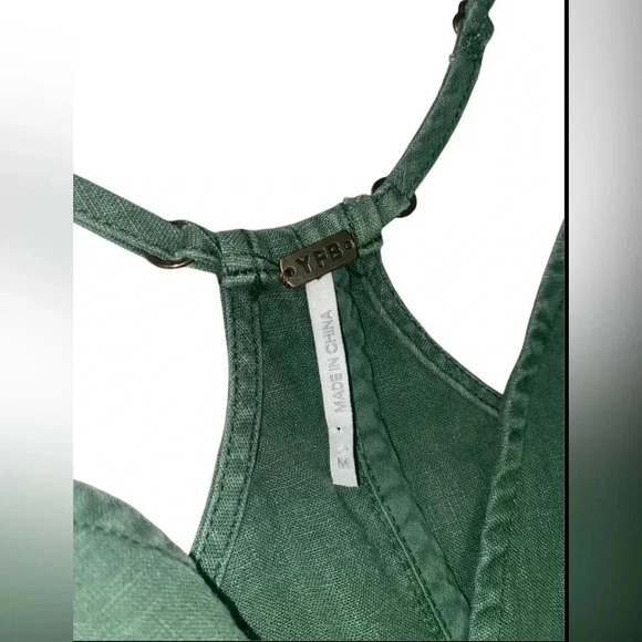 YFB Olive/Army Green Top w/ Waist Cincher and Adjustable Straps - Picture 4 of 4